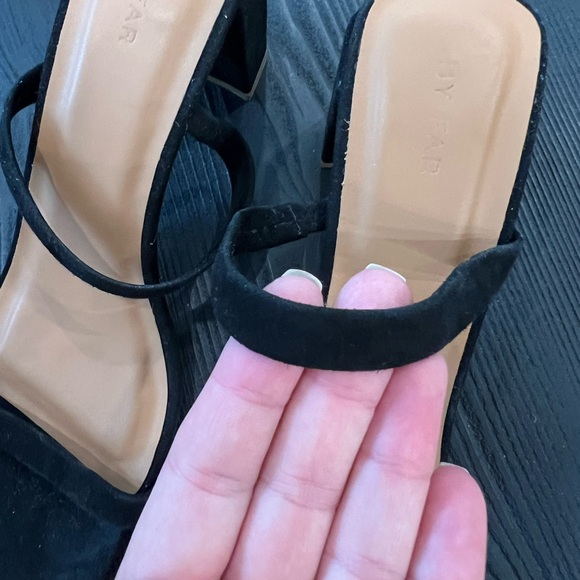 BY FAR TANYA BLACK SUEDE SANDAL - Picture 4 of 11